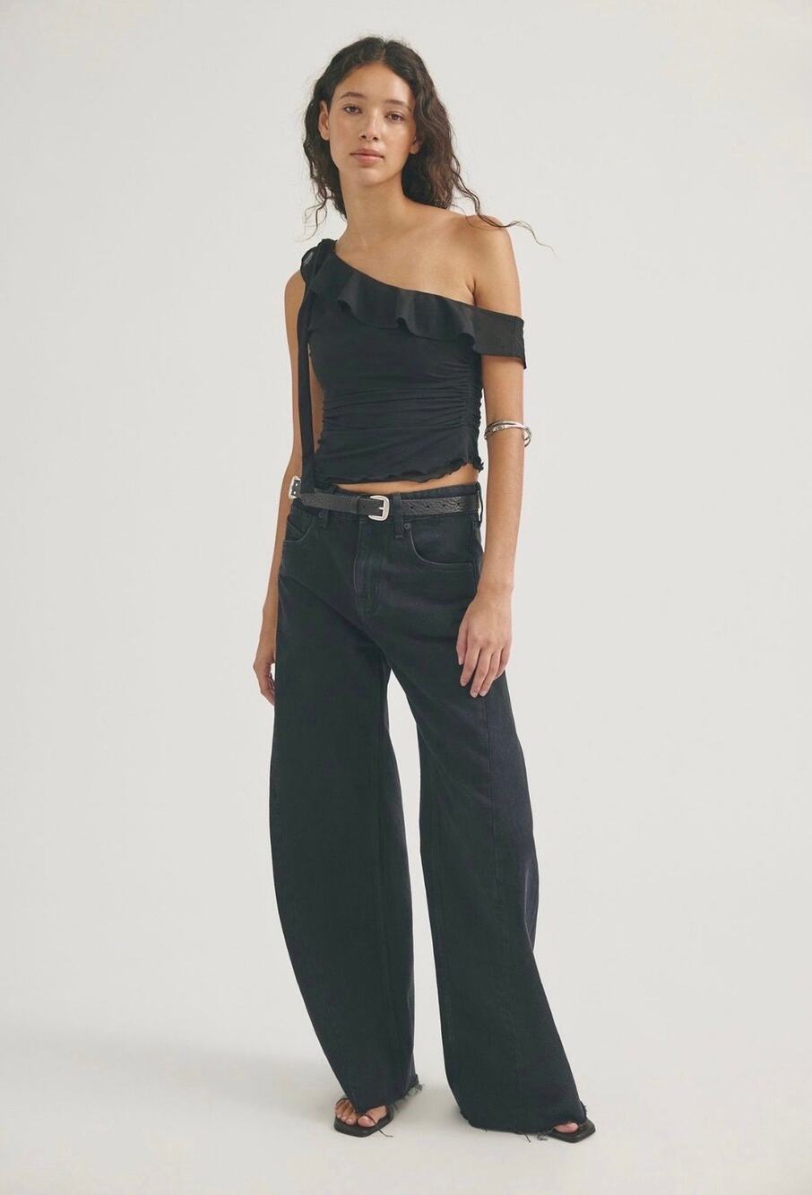 NEW Free People We The Free Doppelganger Alter Ego Wide-Leg Twisted Jeans 26